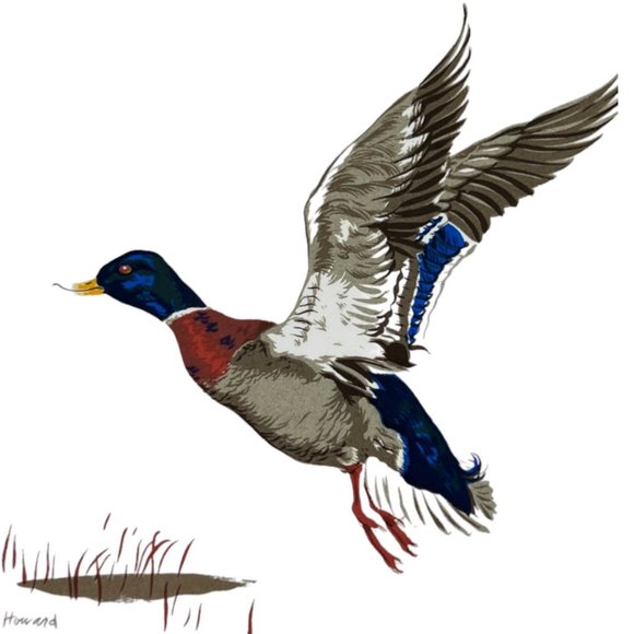 Vtg SCREENCRAFT Mallard TRIVET / WALL HANGING Artist P. Howard Ceramic 6" sq - Picture 10 of 11